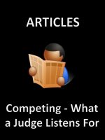 Competing - What a Judge Listens For